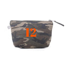 Green Camo Makeup Bag Neon Orange 12 - Quilted Koala