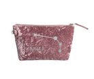 Zodiac Pink Crushed Velvet Large Makeup Bag - Aries - Quilted Koala