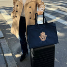 NEW! Anywhere Bag with Trolley Sleeve in Navy - Quilted Koala