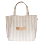 Sand Ticking Stripe Everything Bag- Rose Golf Foil Heart GOLF - Quilted Koala