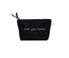 Makeup Bag- LOVE YOU MORE in Lavender - Quilted Koala