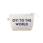 OY! TO THE WORLD Natural & Blue Glitter Makeup Bag - Quilted Koala