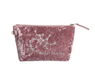 Zodiac Pink Crushed Velvet Large Makeup Bag - Sagittarius - Quilted Koala