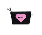 Makeup Bag- Valentine's Candy Heart XOXO in Pale Pink - Quilted Koala