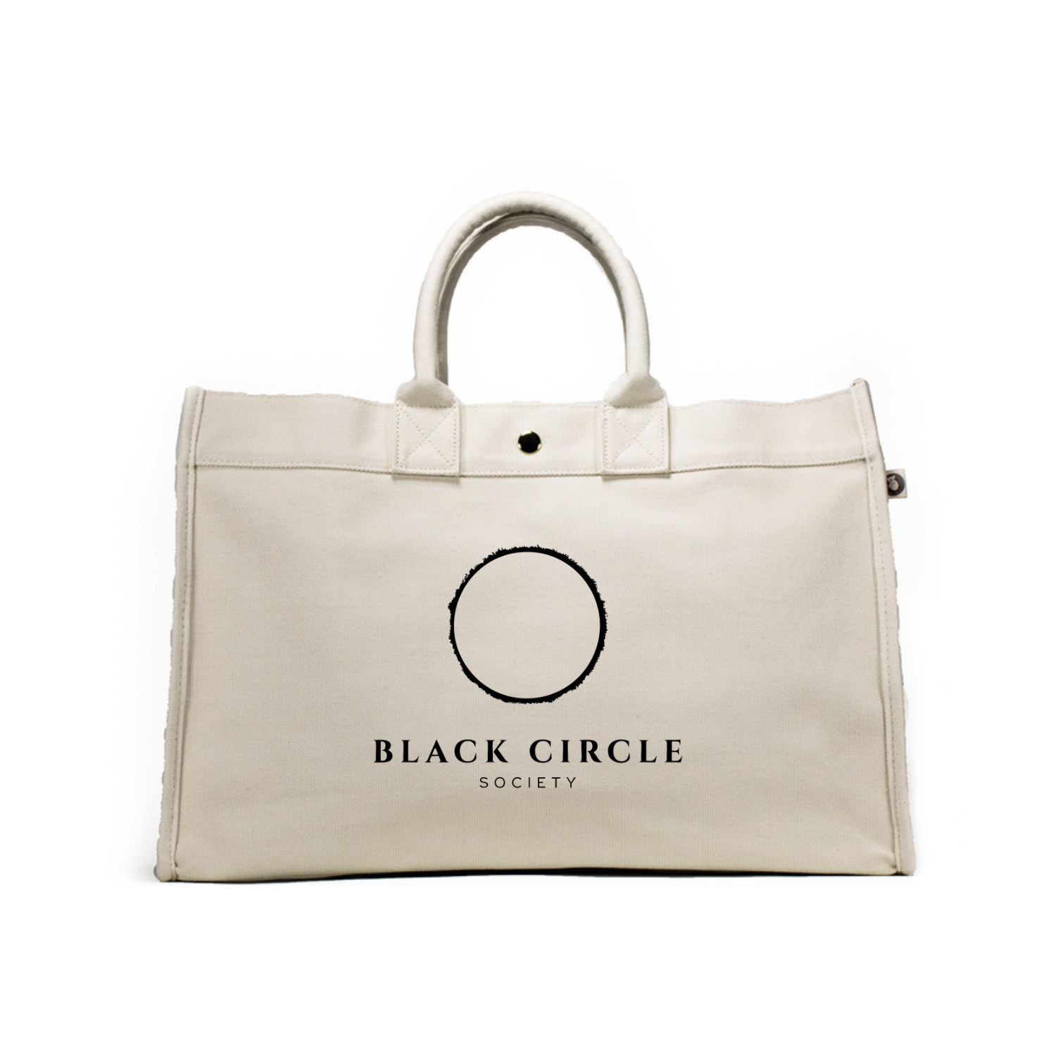 Natural East West Bag with Black Matte BCS Logo - Quilted Koala