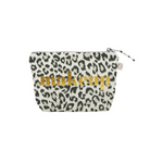 Leopard Makeup Bag with Gold Foil MAKEUP NEW! - Quilted Koala