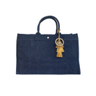 East West Bundle: Denim + Gold Tassel + Gold Peace Sign Charm - Quilted Koala