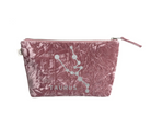 Zodiac Pink Crushed Velvet Large Makeup Bag - Taurus - Quilted Koala