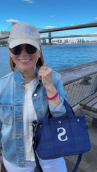 The Seaport Boat Bag - Blue Canvas *Add your Embellishment* - Quilted Koala