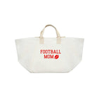 FOOTBALL MOM BAG - Natural with Red NEW! - Quilted Koala