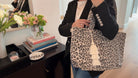 Leopard Midi Zipper Tote + FREE Natural Tassel - Quilted Koala