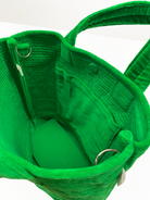 Quilted Velvet Soho Crossbody Bag - Electric Green - Quilted Koala