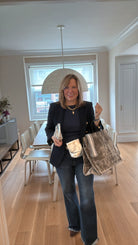 Grey Crushed Velvet Luxe North South Bag Gift Set - CYBER OFFER - Quilted Koala