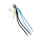 Paracord Bag Charm - Heart Charm with Black and Light Blue NEW! - Quilted Koala