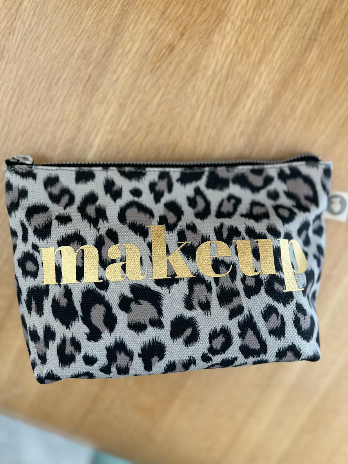 Leopard Makeup Bag with Gold Foil MAKEUP NEW! - Quilted Koala