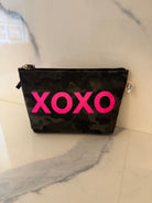 Makeup Bag: Black Camo - XOXO - LAST ONE! - Quilted Koala