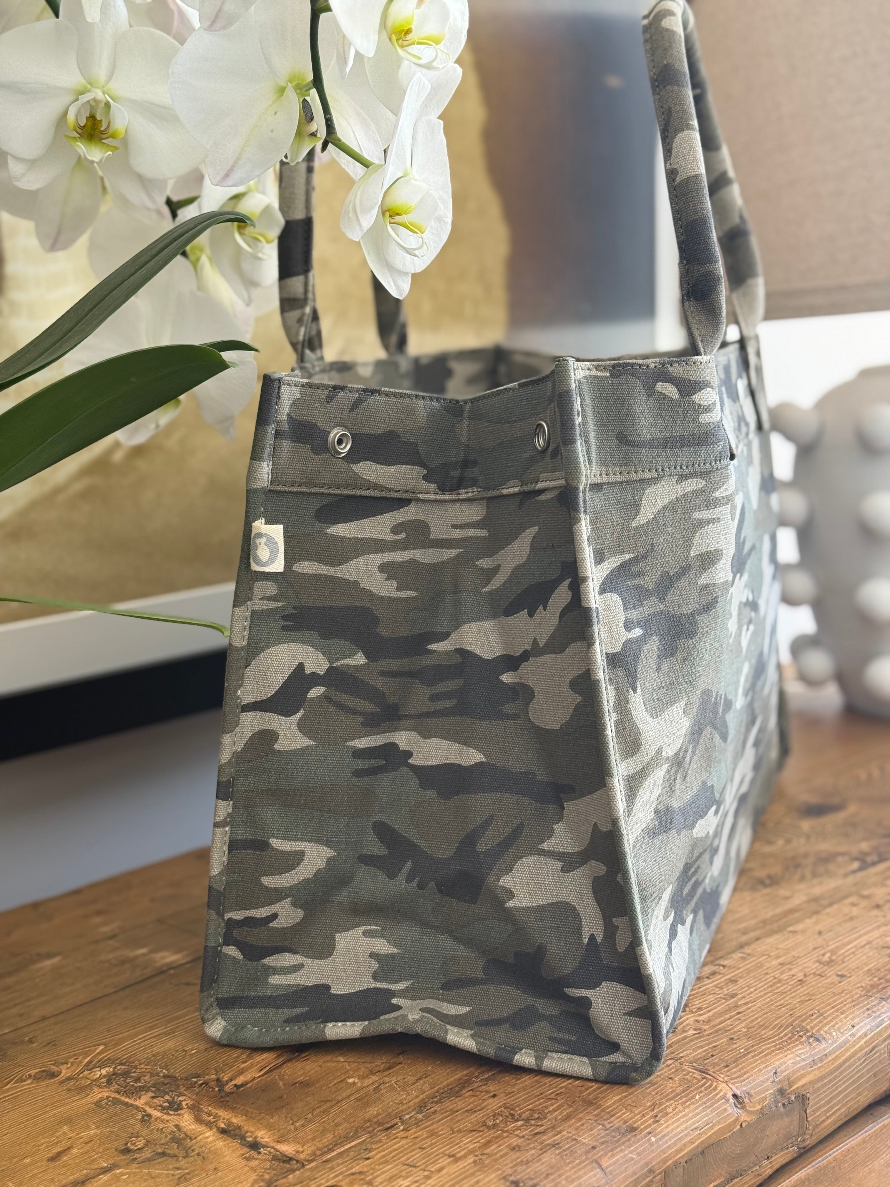 East West Bag: Green Camo - Petite GLOW HEART NEW! - Quilted Koala