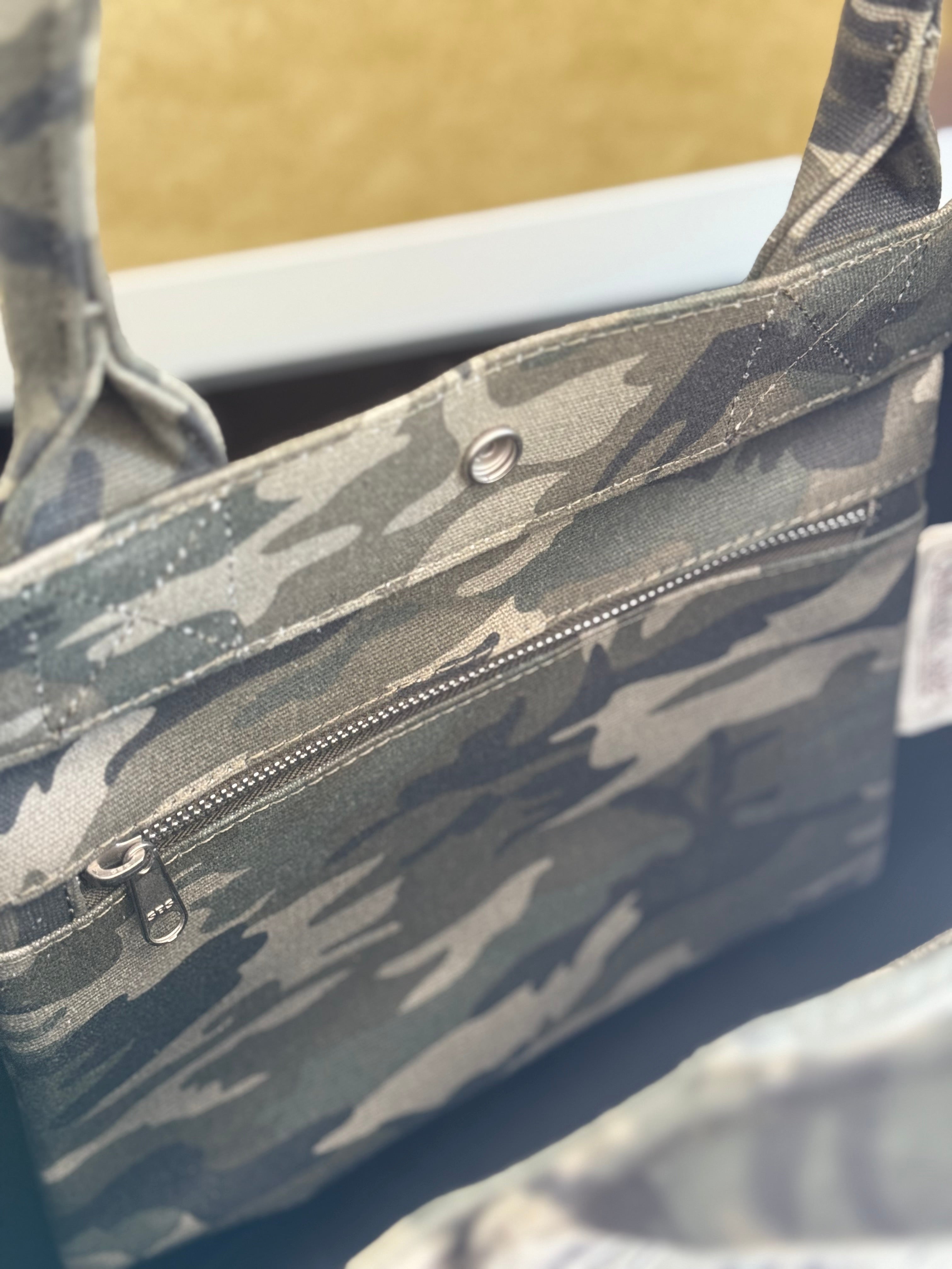 East West Bag: Green Camo - Petite GLOW HEART NEW! - Quilted Koala