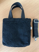 Midi Town Crossbody Bag: Black Sherpa - Quilted Koala