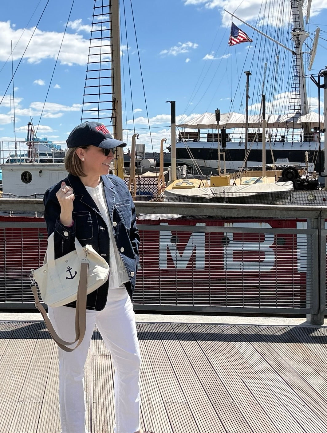 The Seaport Boat Bag - Natural Canvas - Quilted Koala