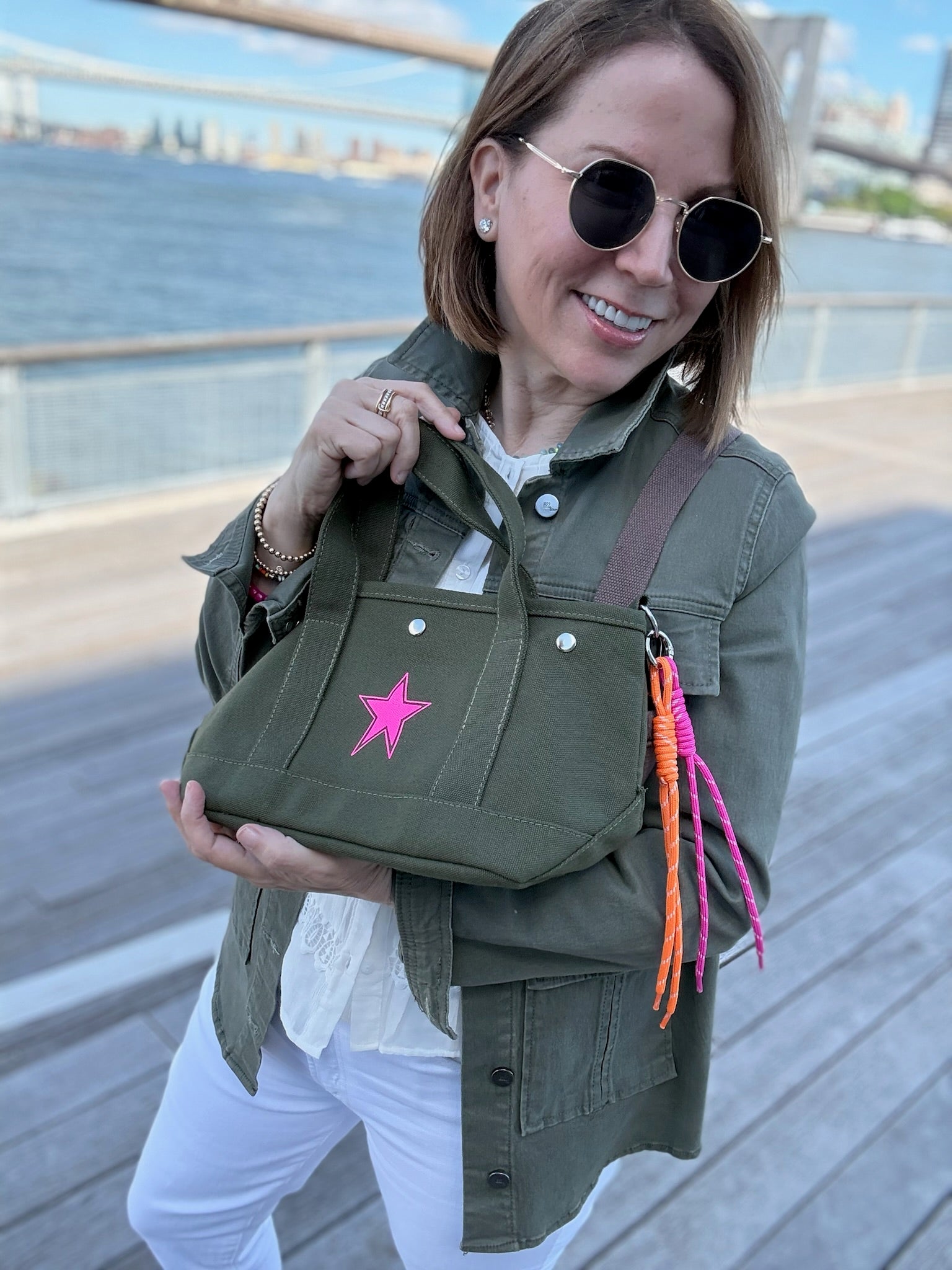 The Seaport Boat Bag - Olive Canvas - Quilted Koala