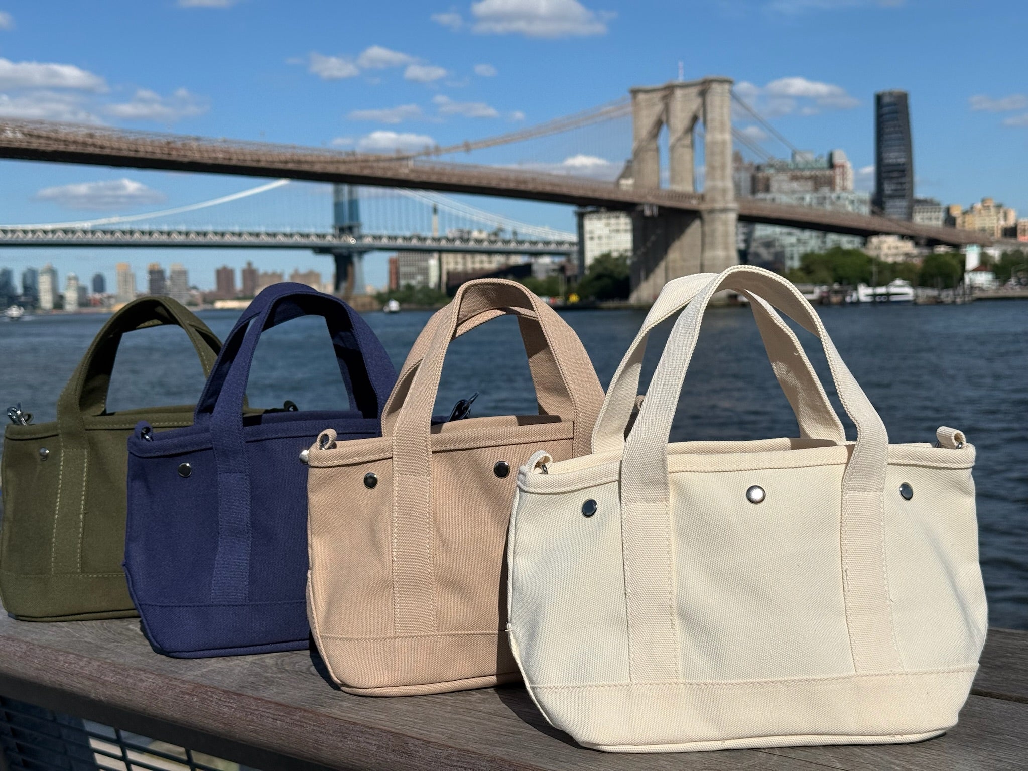 The Seaport Boat Bag - Olive Canvas - Quilted Koala
