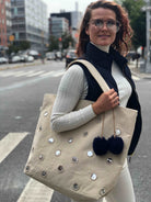 Boho Large Mirror Tote: Stone - Quilted Koala