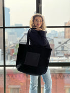 NEW! Quilted Velvet Everything Bag - Black - Quilted Koala