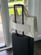 NEW! Anywhere Bag with Trolley Sleeve in Natural MONOGRAM STRIPE - Quilted Koala