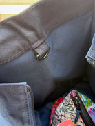 NEW! Anywhere Bag with Trolley Sleeve in Navy SPLIT LETTER MONOGRAM - Quilted Koala