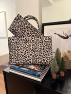 SPECIAL! Leopard Midi East West Crossbody + FREE Leopard Clutch - Quilted Koala