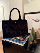 SPECIAL! Black Velvet Midi East West Crossbody + FREE Black Velvet Clutch (Copy) - Quilted Koala