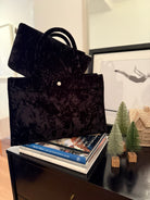 SPECIAL! Black Velvet Midi East West Crossbody + FREE Black Velvet Clutch (Copy) - Quilted Koala