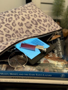 Grey Leopard Midi East West Crossbody + FREE Grey Leopard Clutch - Quilted Koala