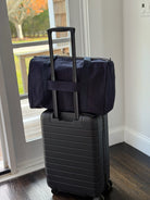 Daily Duffel - Navy with a Split Letter Monogram - Quilted Koala