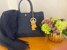 Special East West Bundle: Denim + Gold Tassel + Gold Peace Sign Charm - Quilted Koala