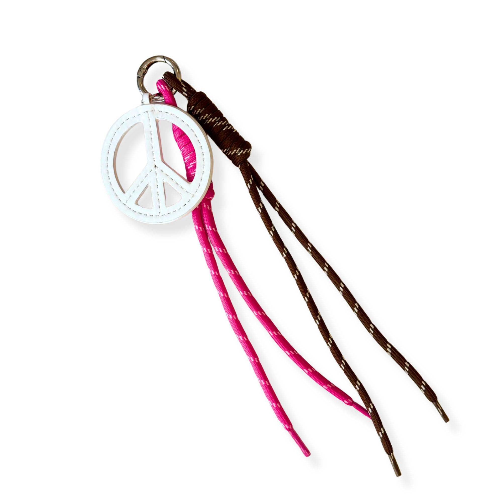 Olive Neoprene Midi Town Bag with Peace Sign Paracord Charm - Quilted Koala