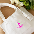 QUEEN BEE - Natural Midi Everything Bag- Pink NEW! - Quilted Koala