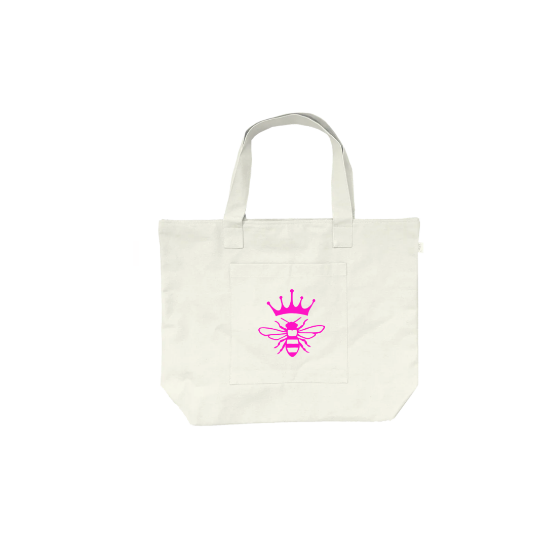 QUEEN BEE - Natural Midi Everything Bag- Pink NEW! - Quilted Koala