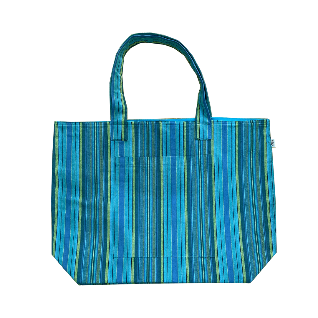 Everything Bag  Happy BLUE Stripe   NEW! - Quilted Koala