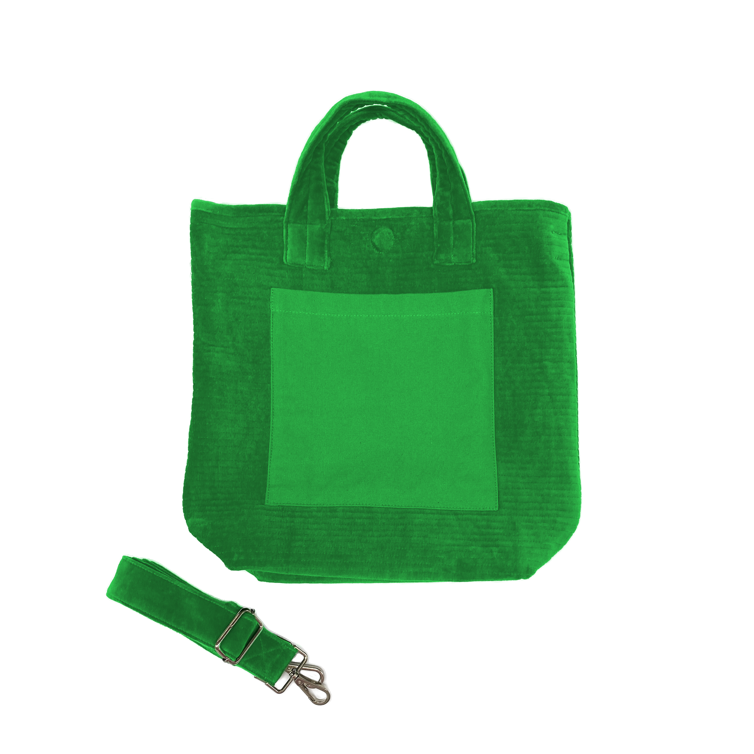 Green velvet top crossbody bag
