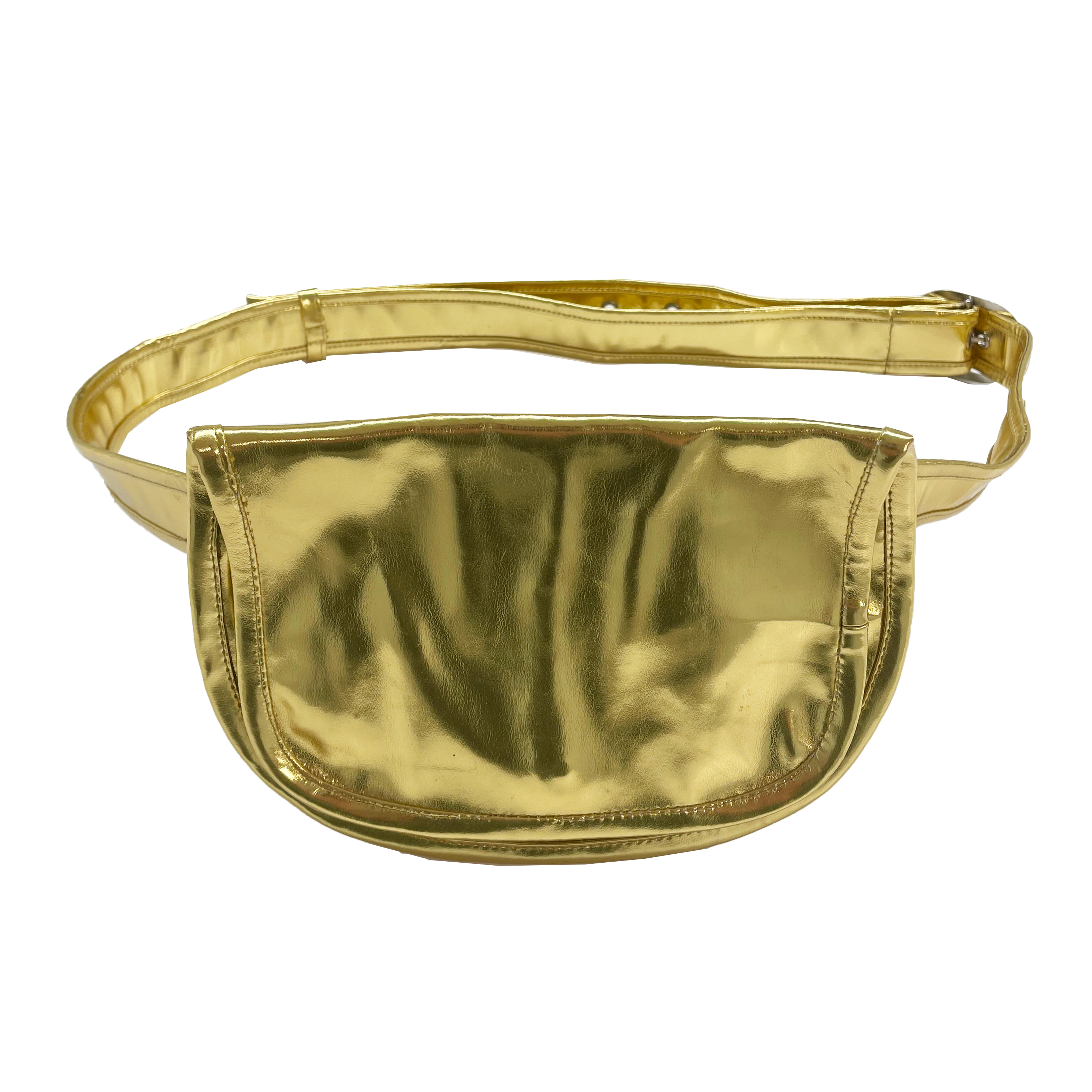 Gold Metallic Adjustable Belt Bag - Quilted Koala