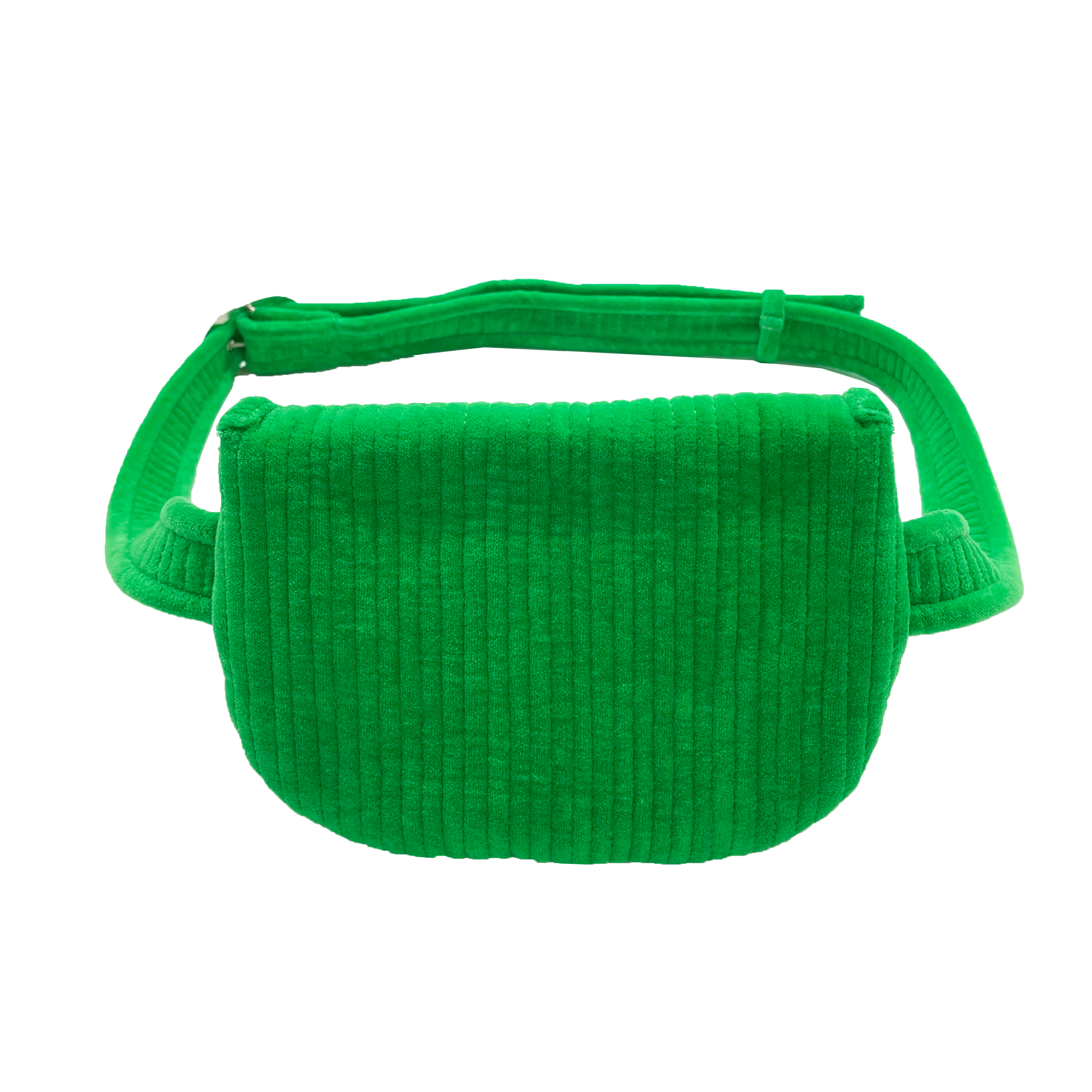 NEW Quilted Velvet Adjustable Belt Bag - Electric Green - Quilted Koala