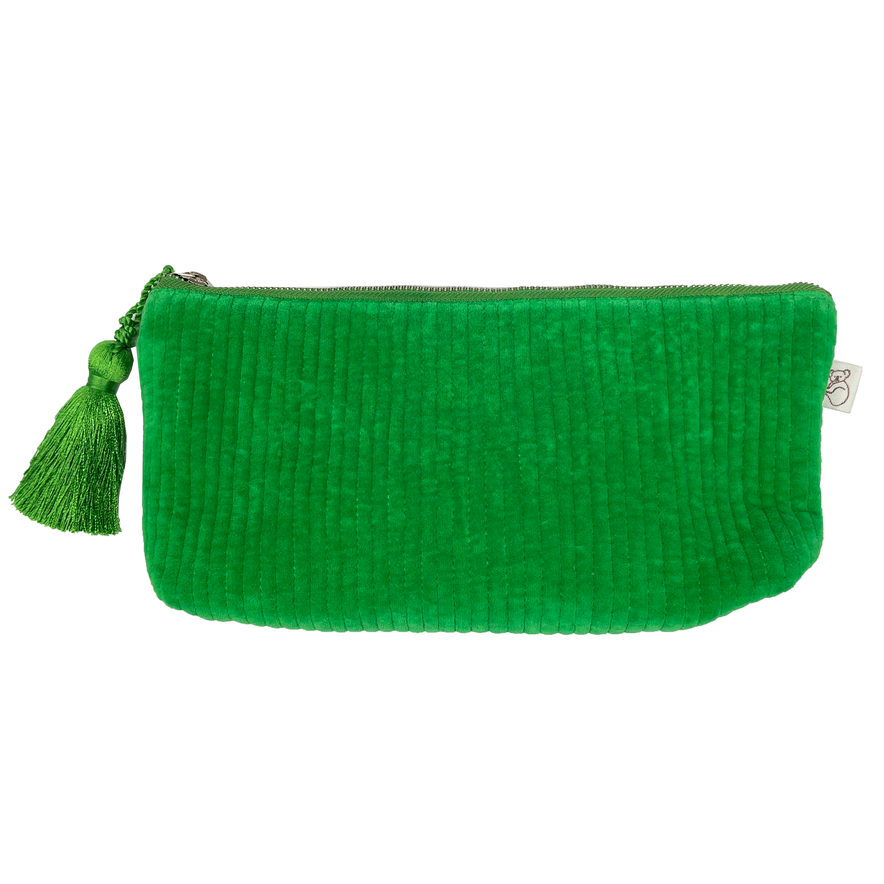 NEW! Quilted Velvet Hold Me Clutch - Electric Green - Quilted Koala