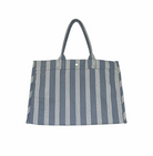 East West Bag - Blue Ticking Stripes - Quilted Koala