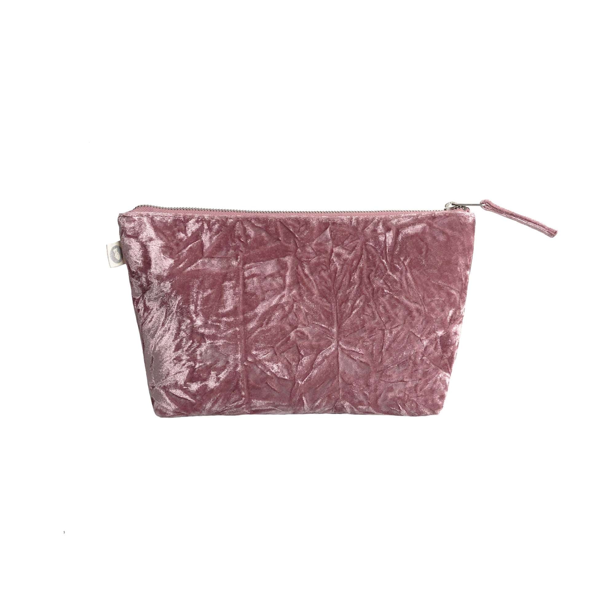 Clutch Bag: Petal Pink Crushed Velvet - Quilted Koala