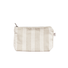 Koala Basics: Makeup Bag: Sand Ticking Stripe - Quilted Koala