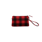 Red Plaid Flannel Mini Luxe Clutch - Quilted Koala