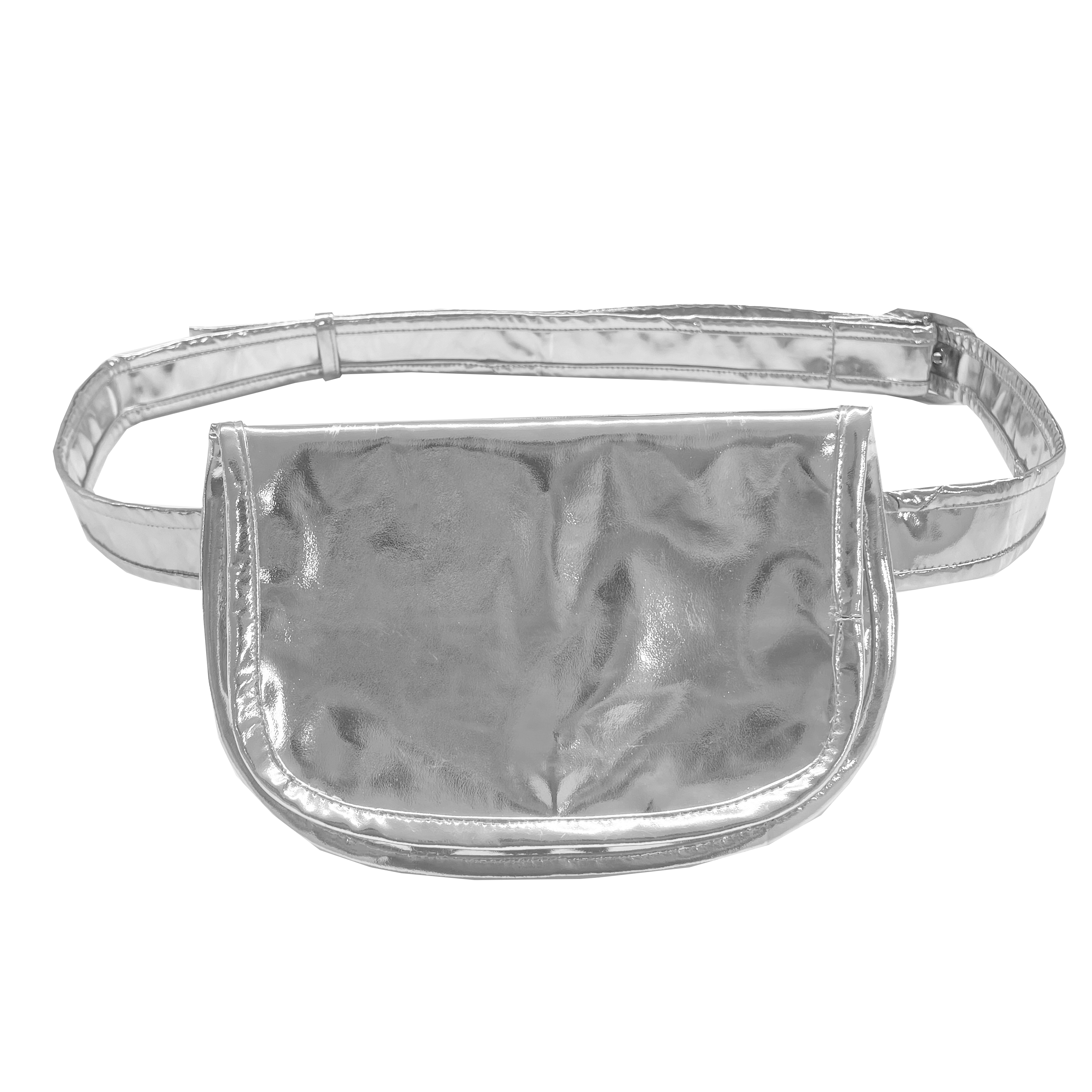 Silver Metallic Adjustable Belt Bag - Quilted Koala