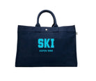 SKI TOTE BAG - ASPEN 1986 East West Bag: Navy - NEW - Quilted Koala